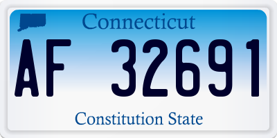 CT license plate AF32691