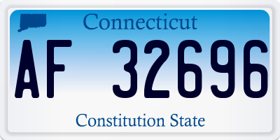 CT license plate AF32696