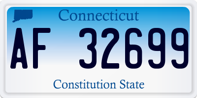 CT license plate AF32699