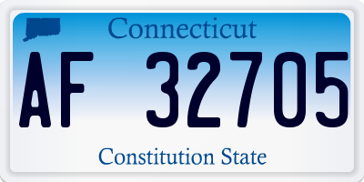 CT license plate AF32705