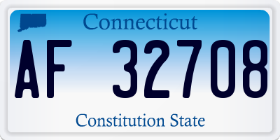 CT license plate AF32708