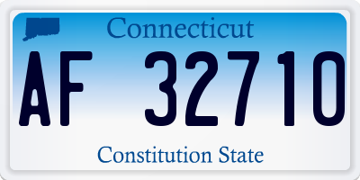 CT license plate AF32710