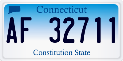 CT license plate AF32711