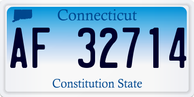 CT license plate AF32714