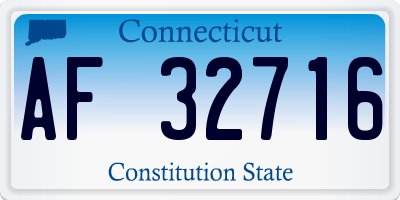 CT license plate AF32716