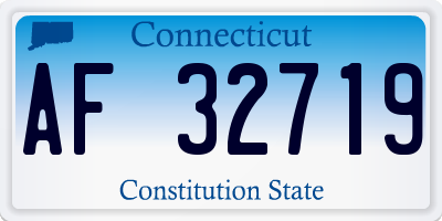 CT license plate AF32719