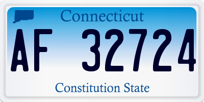 CT license plate AF32724