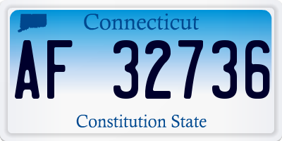CT license plate AF32736