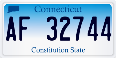 CT license plate AF32744