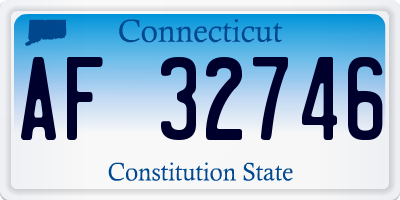 CT license plate AF32746