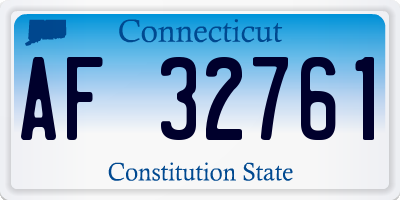 CT license plate AF32761