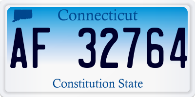CT license plate AF32764