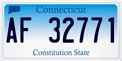 CT license plate AF32771