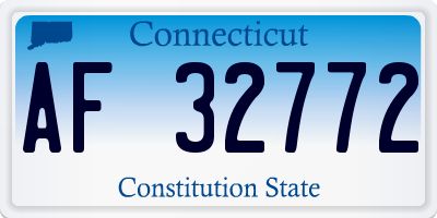 CT license plate AF32772