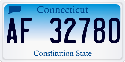 CT license plate AF32780