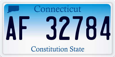 CT license plate AF32784