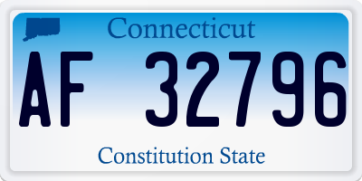 CT license plate AF32796