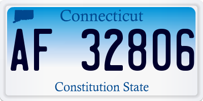 CT license plate AF32806