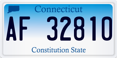 CT license plate AF32810