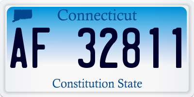 CT license plate AF32811