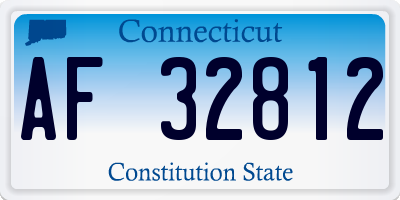 CT license plate AF32812