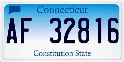 CT license plate AF32816