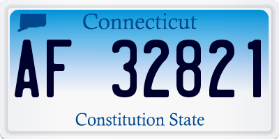 CT license plate AF32821