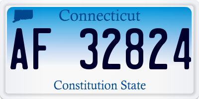 CT license plate AF32824