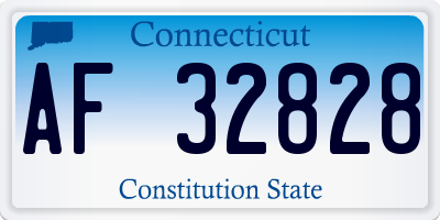 CT license plate AF32828