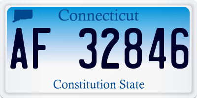 CT license plate AF32846