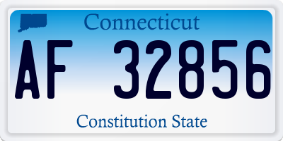 CT license plate AF32856