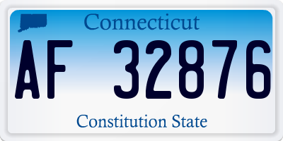 CT license plate AF32876