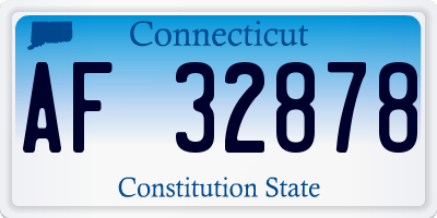 CT license plate AF32878