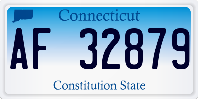 CT license plate AF32879