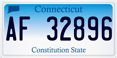 CT license plate AF32896