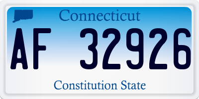 CT license plate AF32926