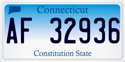 CT license plate AF32936