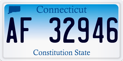 CT license plate AF32946