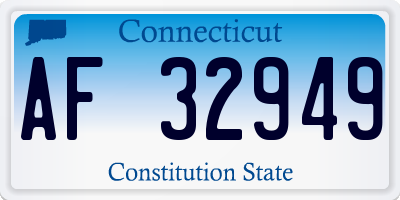 CT license plate AF32949