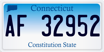 CT license plate AF32952