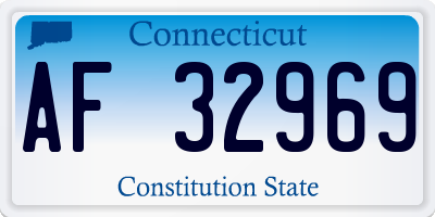 CT license plate AF32969