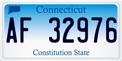 CT license plate AF32976