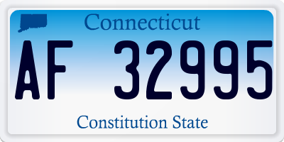CT license plate AF32995