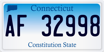 CT license plate AF32998