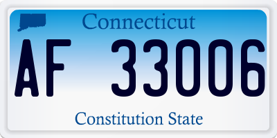 CT license plate AF33006