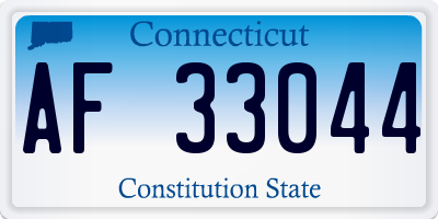 CT license plate AF33044