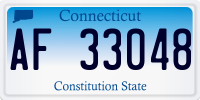 CT license plate AF33048