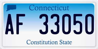 CT license plate AF33050