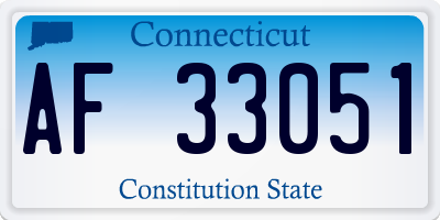 CT license plate AF33051