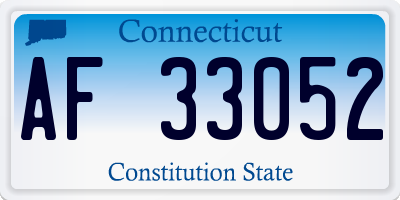 CT license plate AF33052